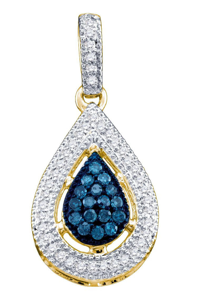 1-5CT-Diamond FASHION BLUE PENDANT