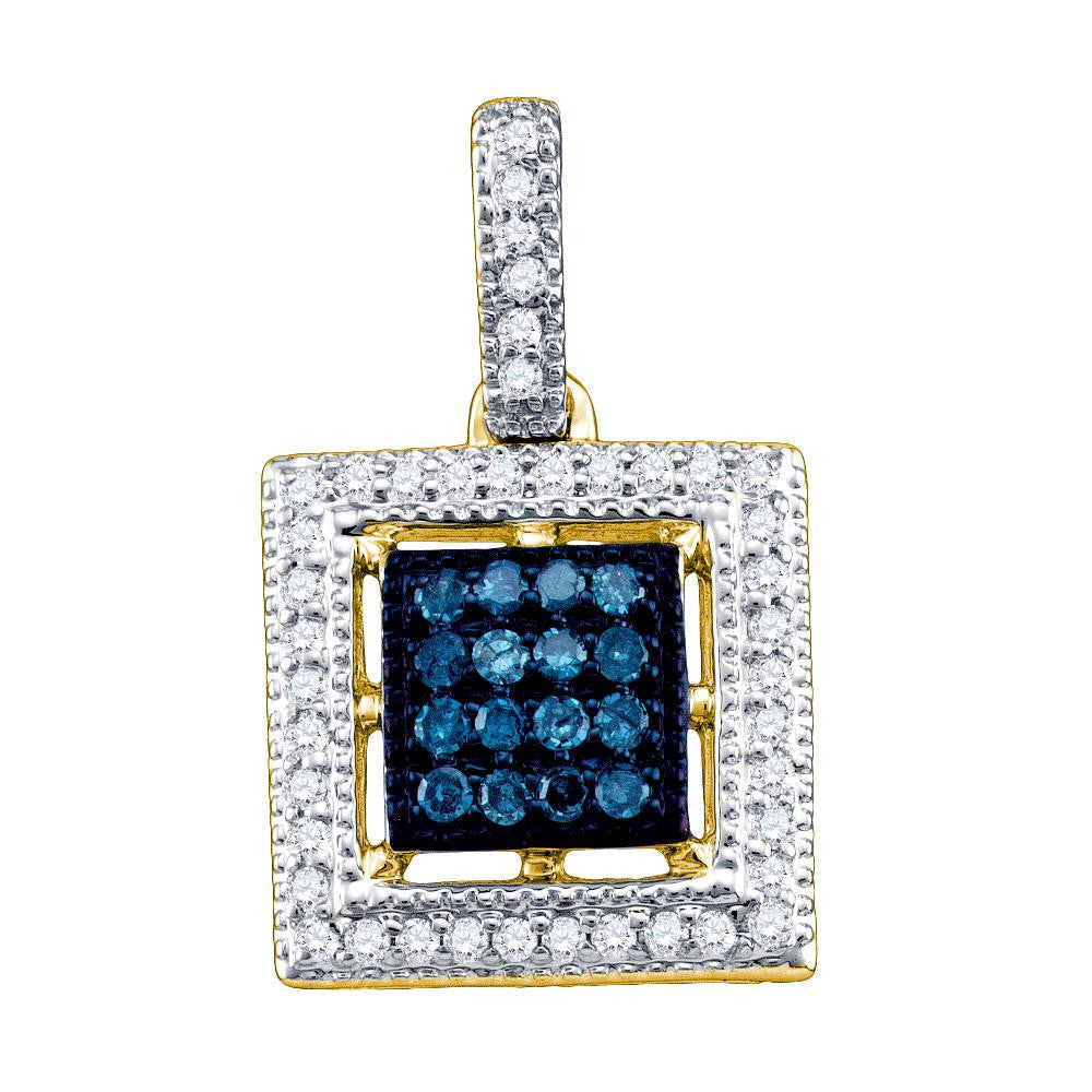 1-5CT-Diamond FASHION BLUE PENDANT