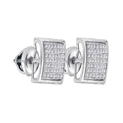 925 Sterling Silver White 0.33CT DIAMOND MICRO-PAVE EARRING