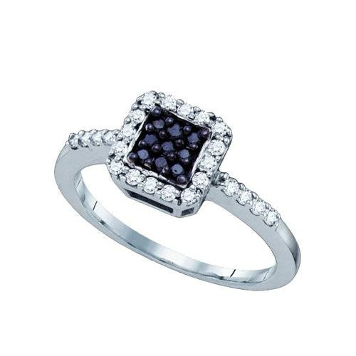 10KT White Gold 0.38CTW DIAMOND FASHION RING