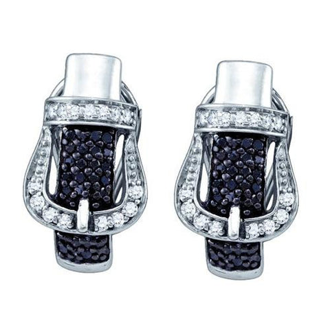 925 Sterling Silver White 0.61CTW DIAMOND MICROPAVE EARRINGS