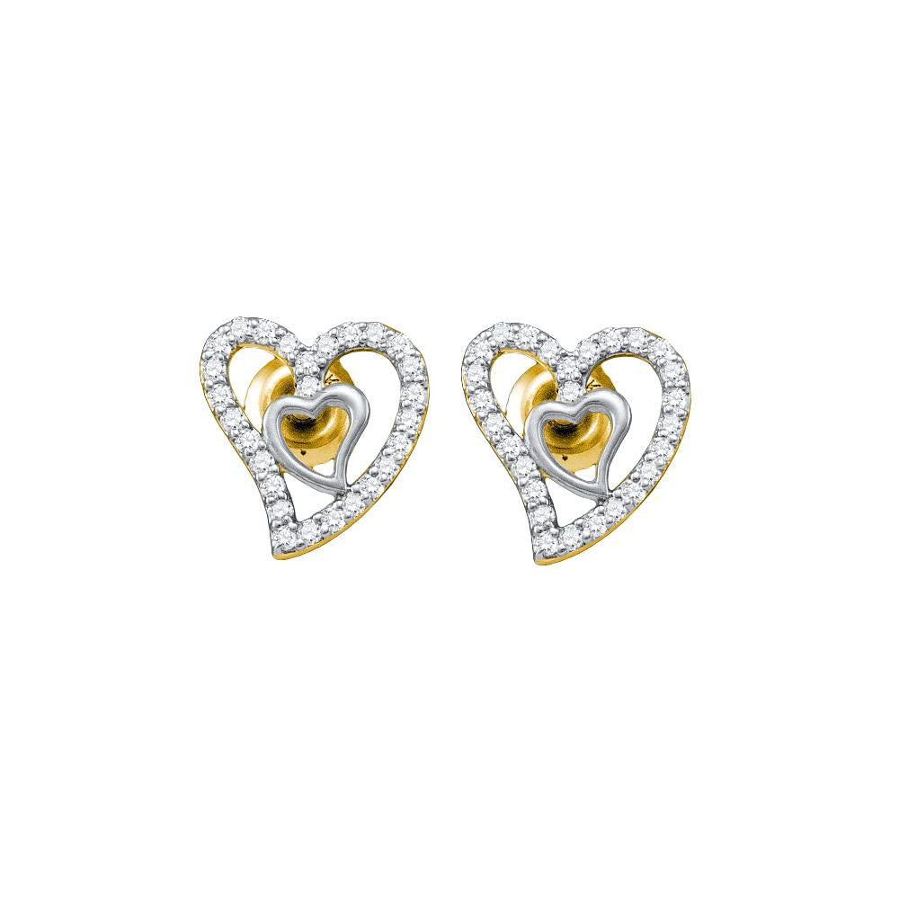 1-4CT-Diamond HEART EARRING