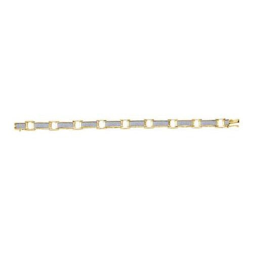 925 Sterling Silver Yellow 0.96CTW DIAMOND MICRO PAVE BRACELET