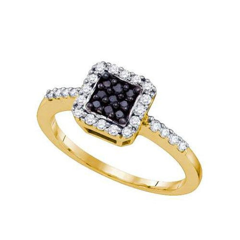 10KT Yellow Gold 0.38CTW DIAMOND FASHION RING