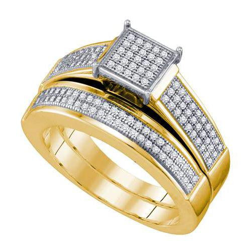 10K Yellow-gold 0.40CT DIAMOND FASHION BRIDAL SET