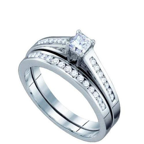 14KT White Gold 0.50CT DIAMOND  BRIDAL SET