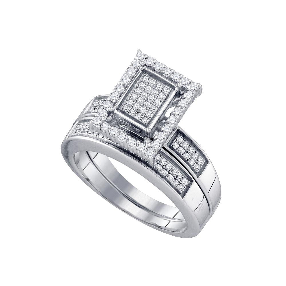 1-2CT-Diamond MICRO-PAVE BRIDAL RING