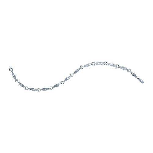 925 Sterling Silver White 0.13CTW DIAMOND  FASHION BRACELET