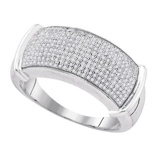 925 Sterling Silver White 0.55CT DIAMOND MICRO-PAVE RING