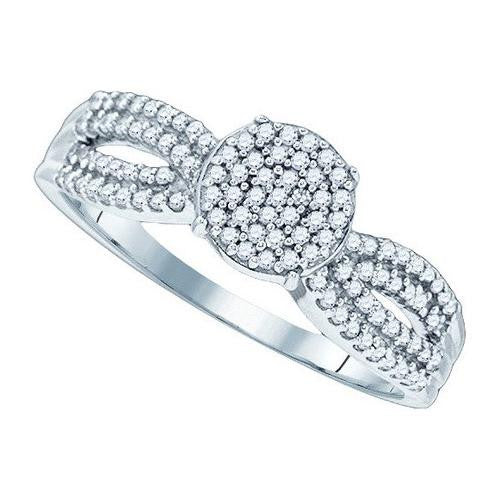 10KT White Gold 0.33CTW DIAMOND MICRO-PAVE  RING