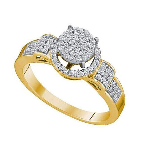 10K Yellow-gold 0.25CT DIAMOND MICRO PAVE  RING