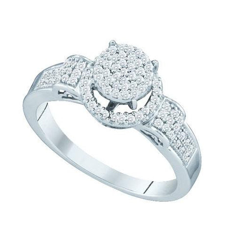 10KT White Gold 0.25CTW DIAMOND  MICRO PAVE  RING