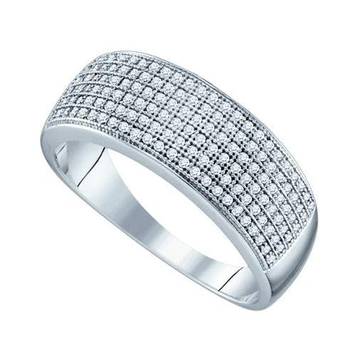 10K White-gold 0.50CTW DIAMOND  MICRO PAVE BAND