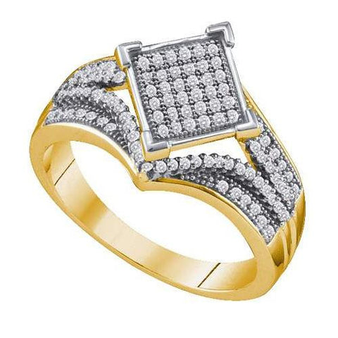 10K Yellow-gold 0.33CT DIAMOND MICRO PAVE RING