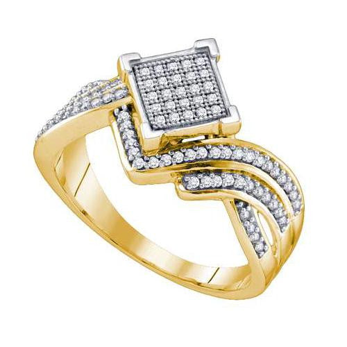 10K Yellow-gold 0.33CT DIAMOND MICRO PAVE RING