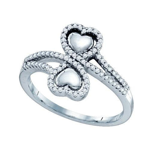 10KT White Gold 0.25CTW DIAMOND  MICRO PAVE RING