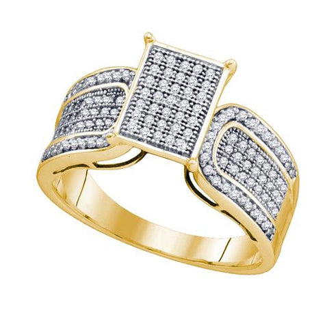 10K Yellow-gold 0.40CT DIAMOND MICRO-PAVE RING