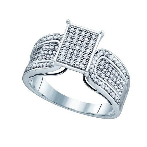 10KT White Gold 0.40CT DIAMOND MICRO PAVE RING