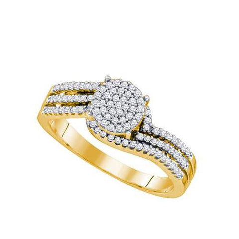 10K Yellow-gold 0.33CT DIAMOND LADIES MICRO PAVE RING