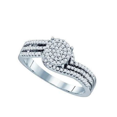 10KT White Gold 0.33CTW DIAMOND  MICRO PAVE   RING