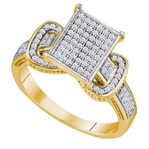 10KT Yellow Gold 0.33CTW DIAMOND MICRO PAVE RING