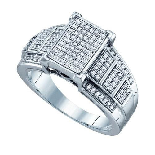 10KT White Gold 0.33CTW DIAMOND MICRO PAVE RING