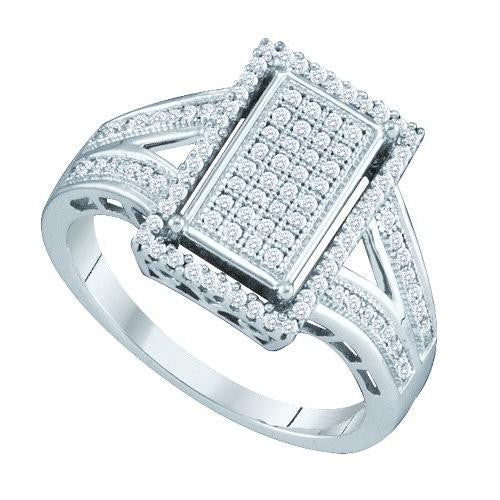 10KT White Gold 0.33CT DIAMOND MICRO PAVE RING