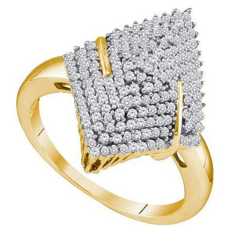 10K Yellow-gold 0.50CT DIAMOND MICRO PAVE RING