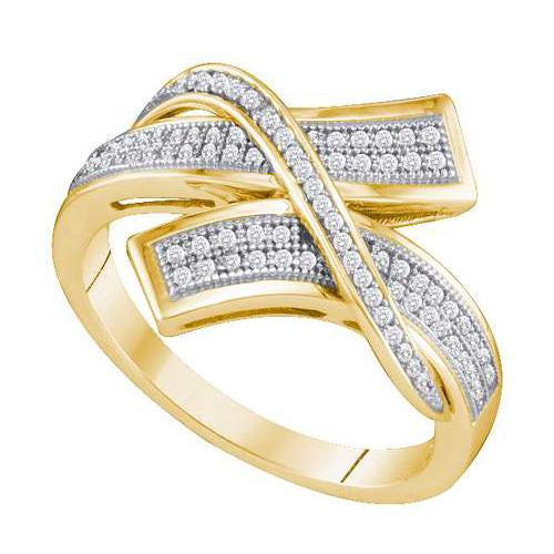 10KT Yellow Gold 0.25CTW DIAMOND MICRO PAVE BAND