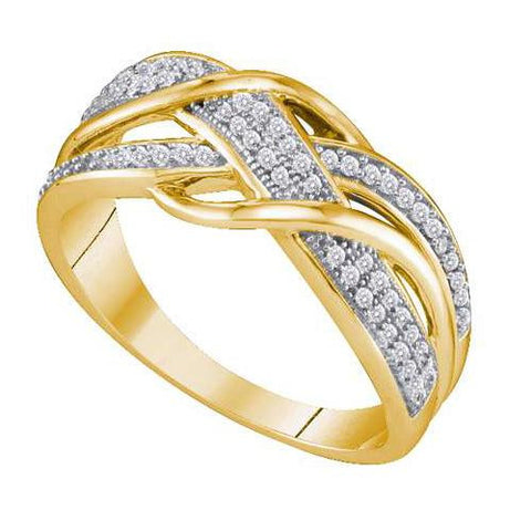 10K Yellow-gold 0.20CT DIAMOND MICRO PAVE BAND