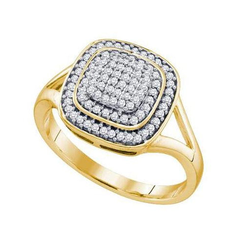 10K Yellow-gold 0.33CT DIAMOND MICRO PAVE RING