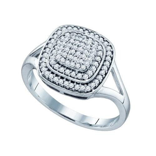 10KT White Gold 0.33CTW DIAMOND MICRO PAVE RING