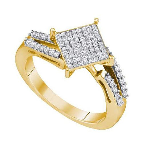 10K Yellow-gold 0.33CT DIAMOND MICRO PAVE RING