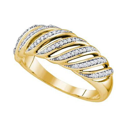 10K Yellow-gold 0.18CT DIAMOND MICRO PAVE BAND