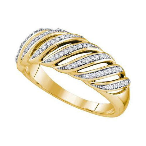 10K Yellow-gold 0.18CT DIAMOND MICRO PAVE BAND