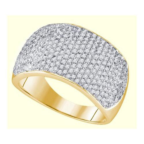 10K Yellow-gold 1.0CT DIAMOND MICRO-PAVE BAND