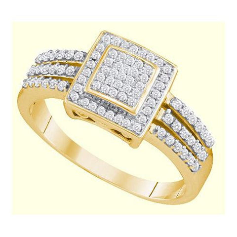 10KT Yellow Gold 0.35CTW DIAMOND MICRO-PAVE RING