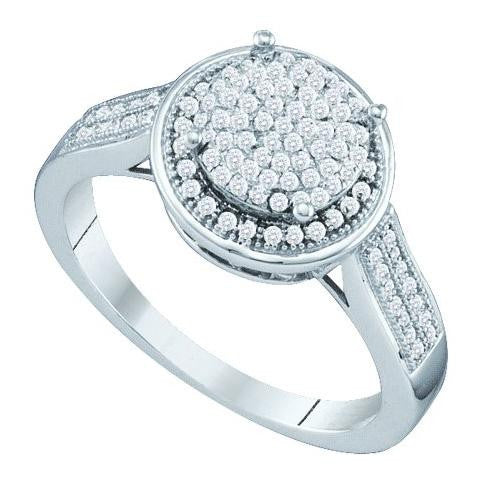 10KT White Gold 0.33CTW DIAMOND MICRO PAVE RING