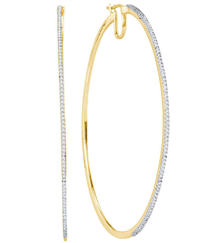 1-2CTW-Diamond MICRO-PAVE HOOPS