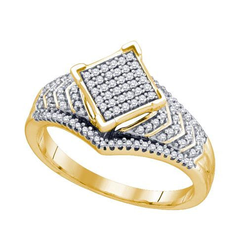 10K Yellow-gold 0.33CT DIAMOND MICRO-PAVE RING