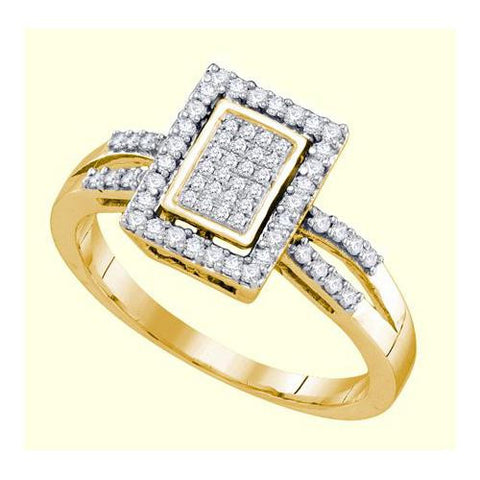 10K Yellow-gold 0.29CTW DIAMOND MICRO-PAVE RING