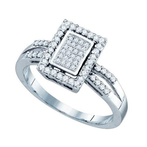 10KT White Gold 0.29CTW DIAMOND MICRO PAVE RING