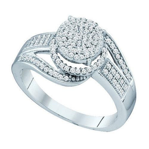 10KT White Gold 0.38CT DIAMOND MICRO PAVE RING