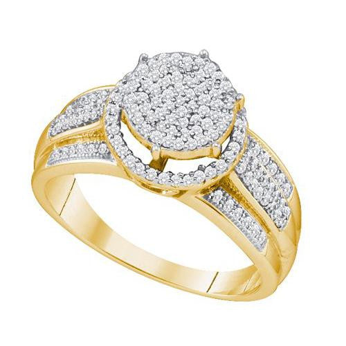 10KT Yellow Gold 0.40CTW DIAMOND MICRO-PAVE RING