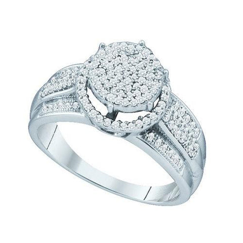 10KT White Gold 0.40CTW DIAMOND MICRO PAVE RING