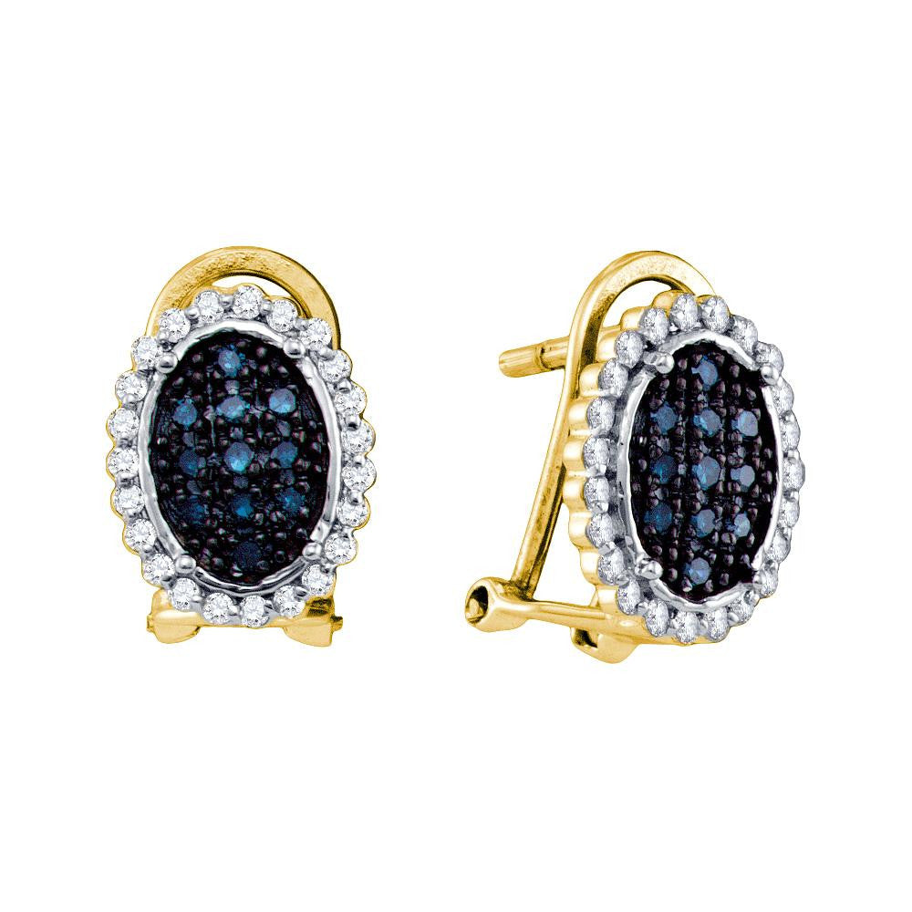 1-3CT-Diamond FASHION BLUE EARRINGS