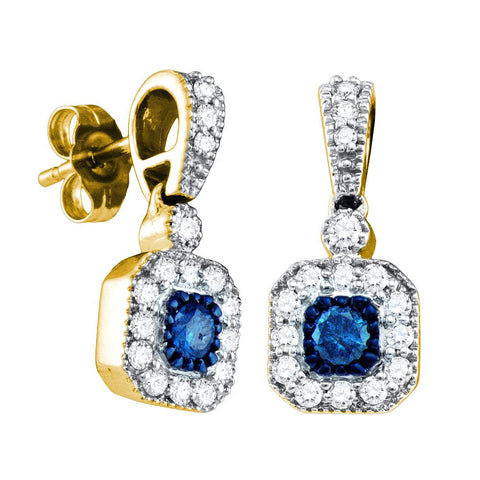 5-8CT-Diamond FASHION BLUE EARRINGS