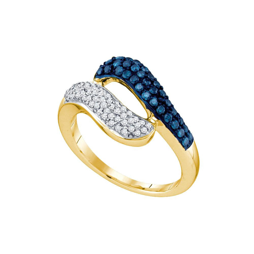 1-2CT-Diamond FASHION BLUE RING