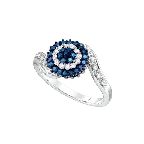 1-2CT-Diamond BLUE  RING