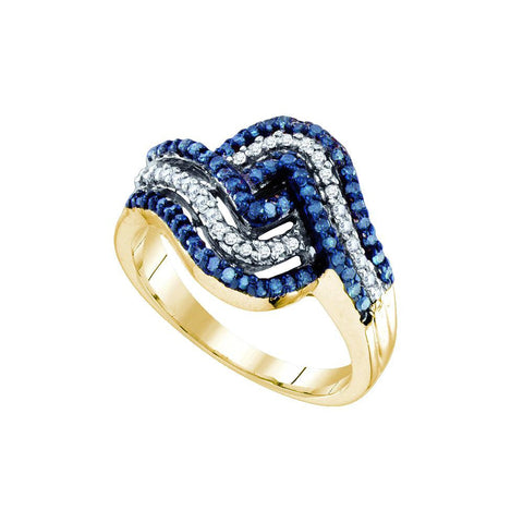 1-2CT-Diamond BLUE  RING